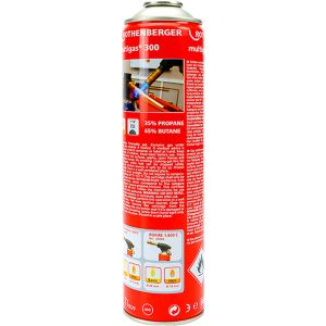 Rothenberger Multigas 300 Butane / Propane Mix Gas Cartridge 336g
