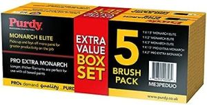 Purdy Monarch Elite Brush Set 5  Brushes 1x1.5" 1x2 1x3" 1 x 1.5" 1 x 2"