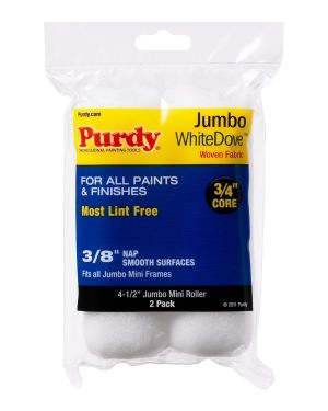 White 140624012 Dove Jumbo Mini Roller Sleeve 4.5" x 3/8" Nap 