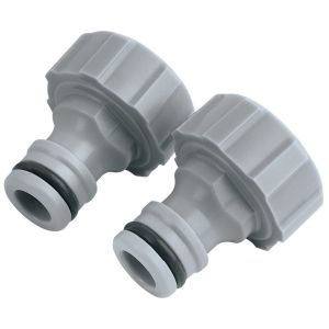 Draper Outdoor Tap Connectors 3/4" (Pack of 2)