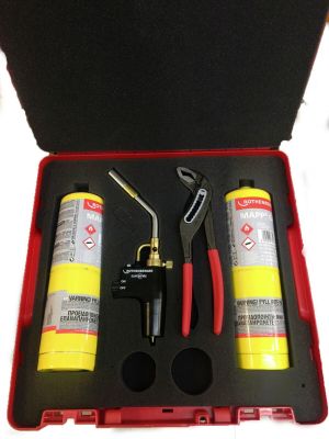 Rothenberger HOTBOX 1805610 SuperFire 2 Mapp Kit + Pump Pliers Rogrip M 10"
